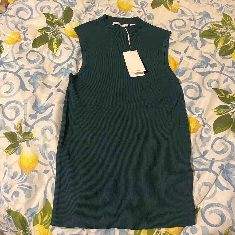 BOSS Hugo Boss ribbed mockneck sleeveless top